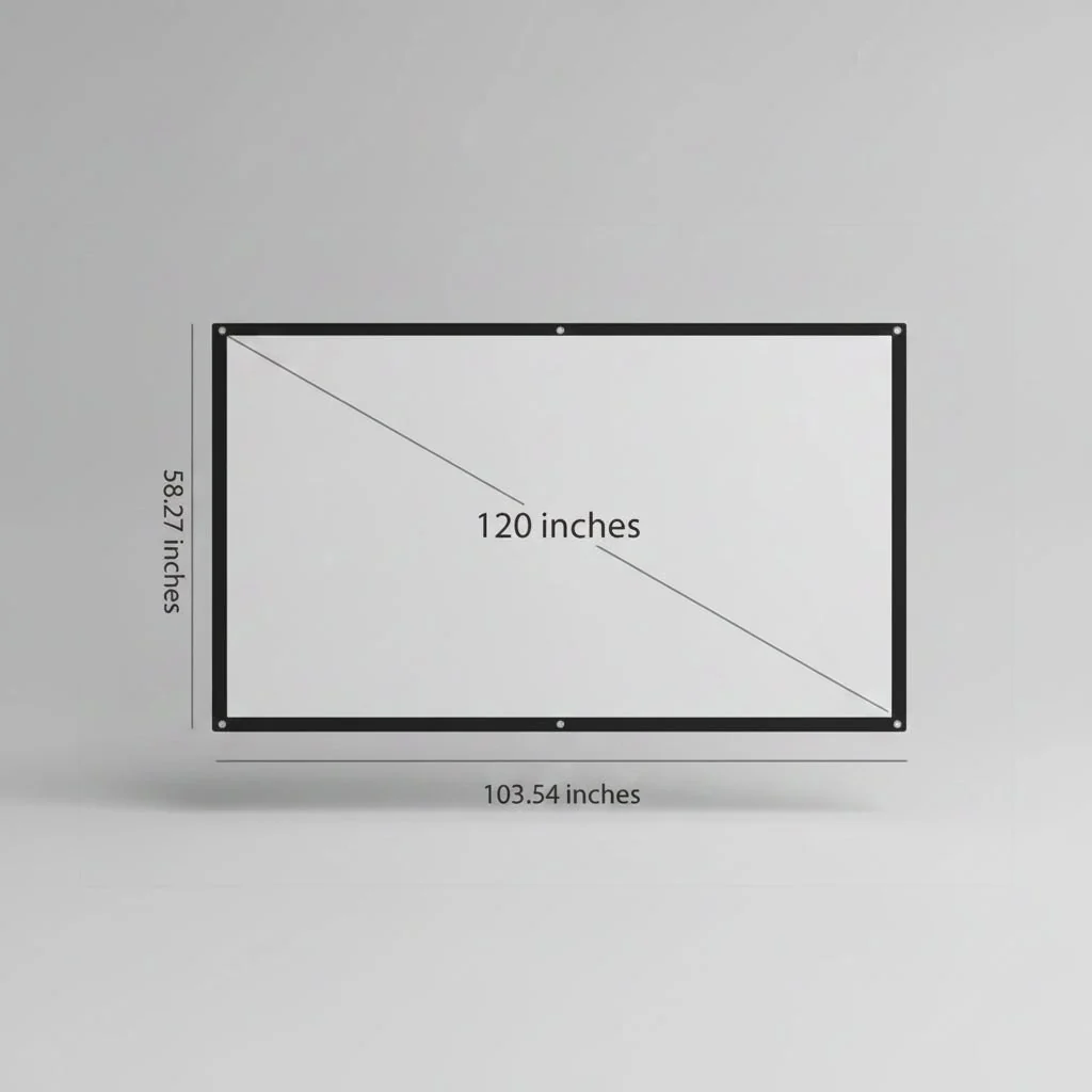 Portable Projector Screen 100 Inch Outdoor Viewing Setup - Image 2